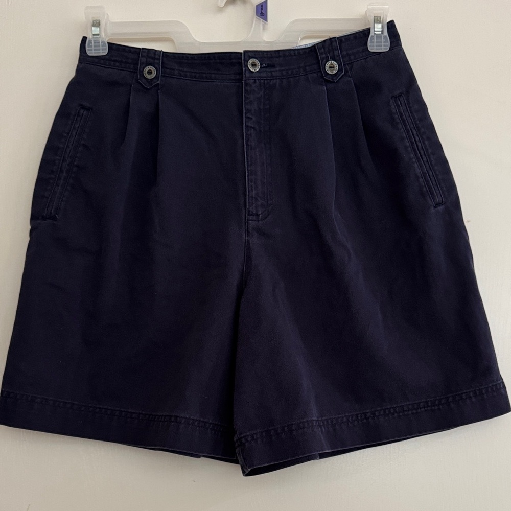 Liz Claiborne LizSport Petite Navy Blue Shorts - Size 12 Petite